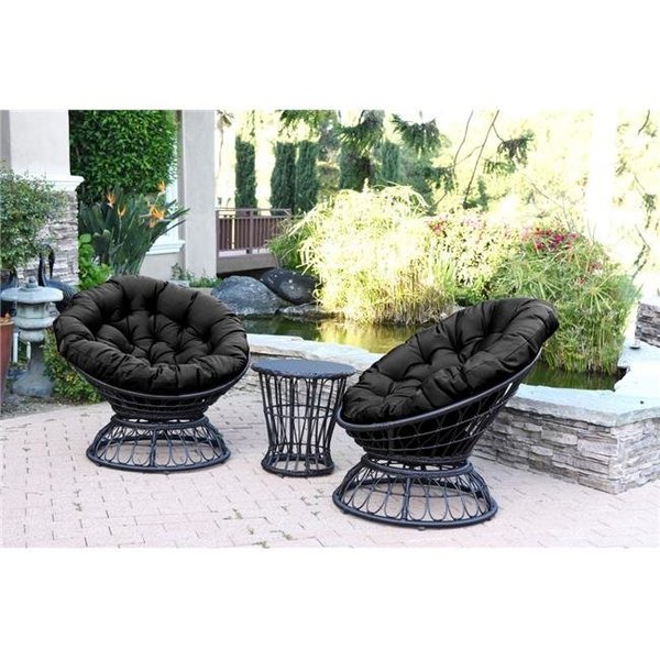 Jeco Jeco OFSC-FS017 Cushion for Papasan Swivel Chair; Black OFSC-FS017
